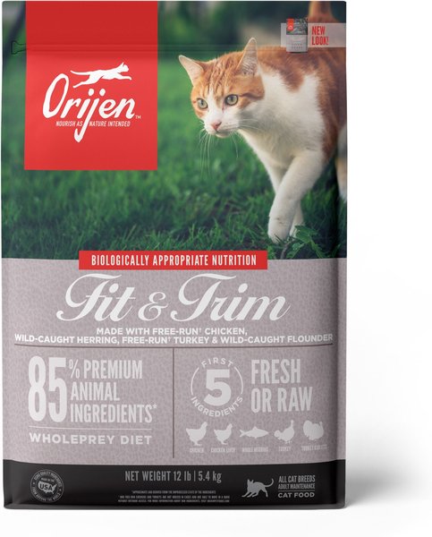 ORIJEN Fit & Trim Grain-Free Dry Cat Food, 12-lb bag slide 1 of 10