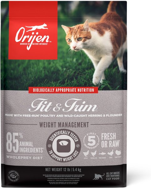 ORIJEN Fit Trim Grain Free Dry Cat Food 12 lb bag Chewy