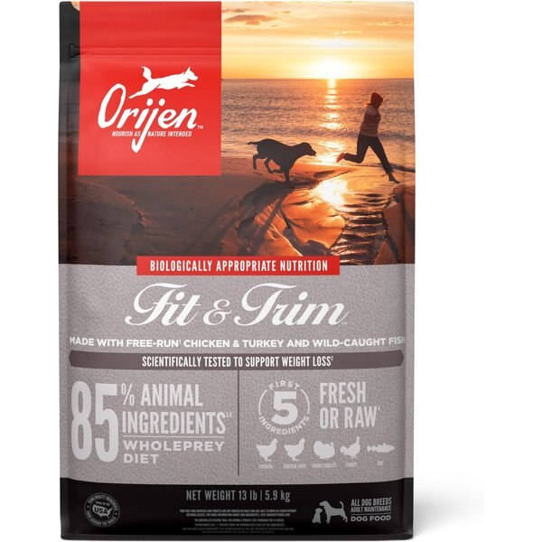 ORIJEN Fit & Trim GrainFree Dry Dog Food, 13lb bag