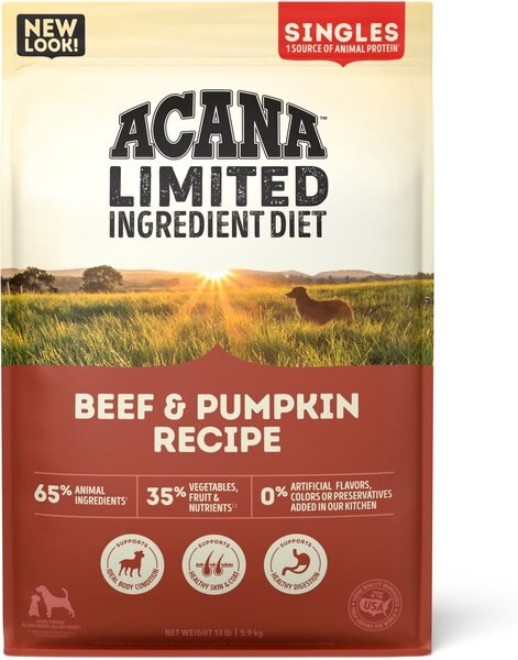 ACANA Singles Limited Ingredient Diet Beef & Pumpkin Recipe Grain-Free Dry Dog Food, 13-lb bag slide 1 of 9