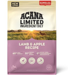 ACANA Singles Limited Ingredient Diet Lamb & Apple Recipe Grain-Free Dry Dog Food, 4.5-lb bag