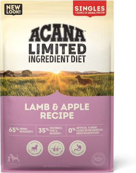 ACANA Singles Limited Ingredient Diet Lamb & Apple Recipe Grain-Free Dry Dog Food, 13-lb bag slide 1 of 9