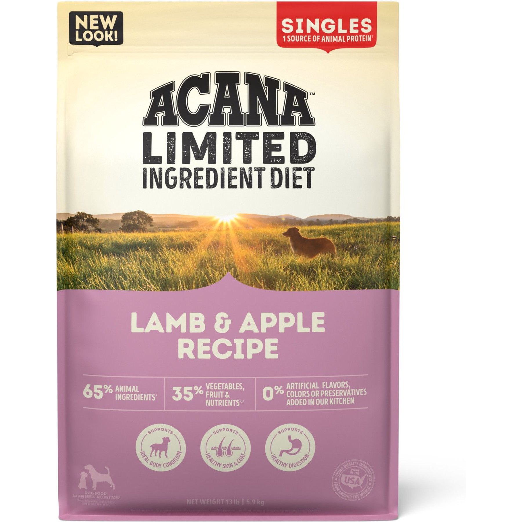 ACANA Singles Limited Ingredient Diet Lamb Apple Recipe Grain Free Dry Dog Food 4.5 lb bag Chewy