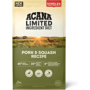 ACANA Singles Limited Ingredient Diet Pork & Squash Recipe Grain-Free Dry Dog Food, 25-lb bag