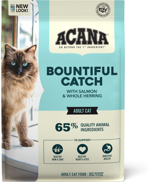 ACANA Bountiful Catch High-Protein Adult Dry Cat Food, 10-lb bag slide 1 of 10