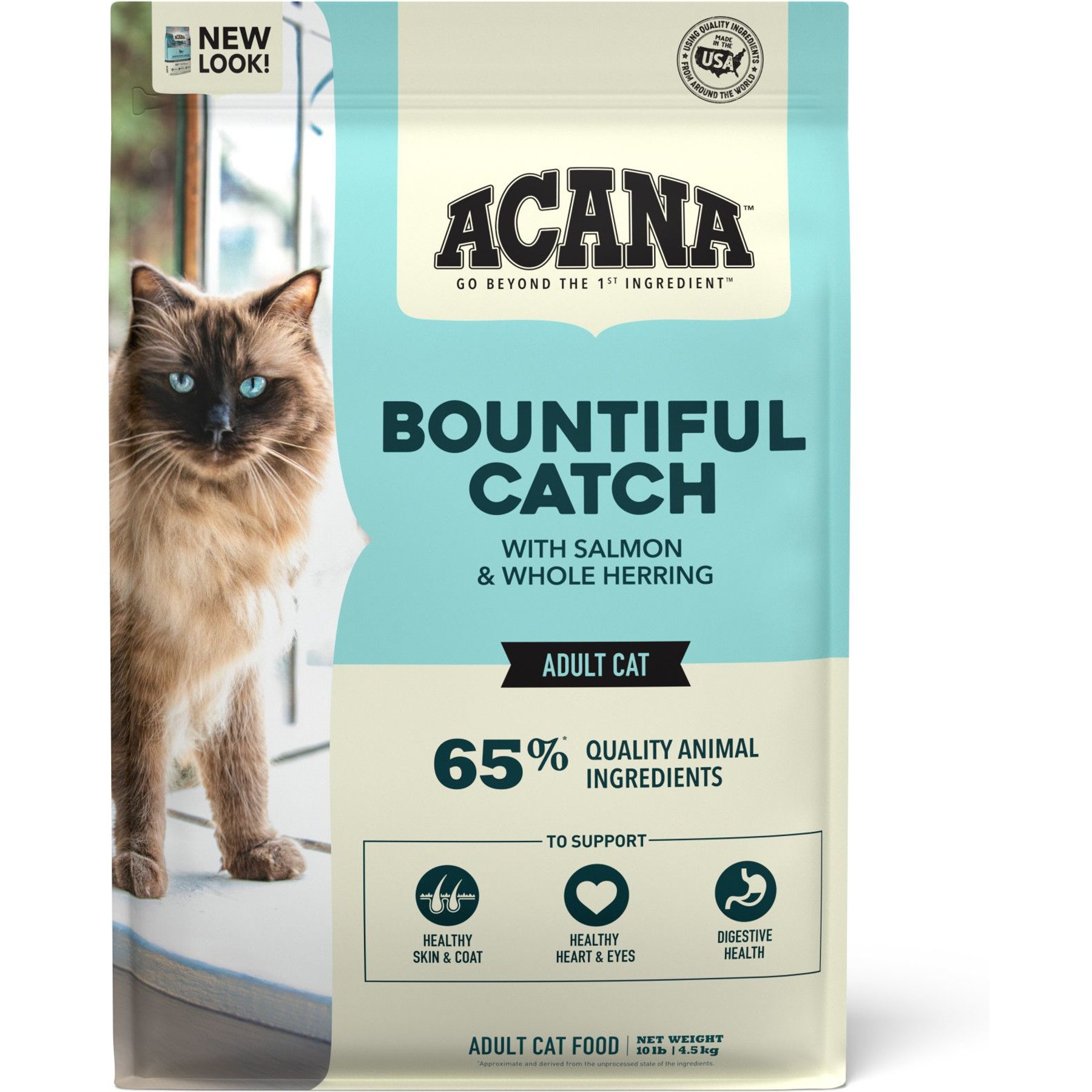 ACANA Bountiful Catch High Protein Adult Dry Cat Food 10 lb bag