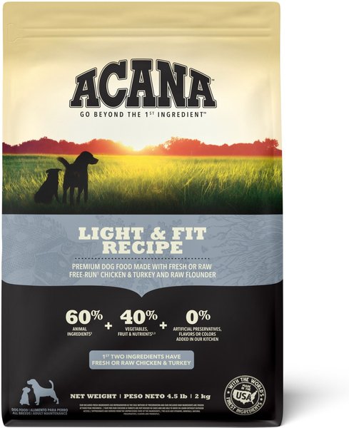 ACANA Light & Fit Recipe Grain-Free Adult Dry Dog Food, 4.5-lb bag slide 1 of 11