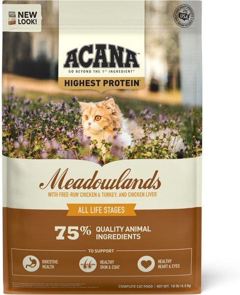 ACANA Meadowlands Grain-Free Dry Cat Food, 10-lb bag slide 1 of 9