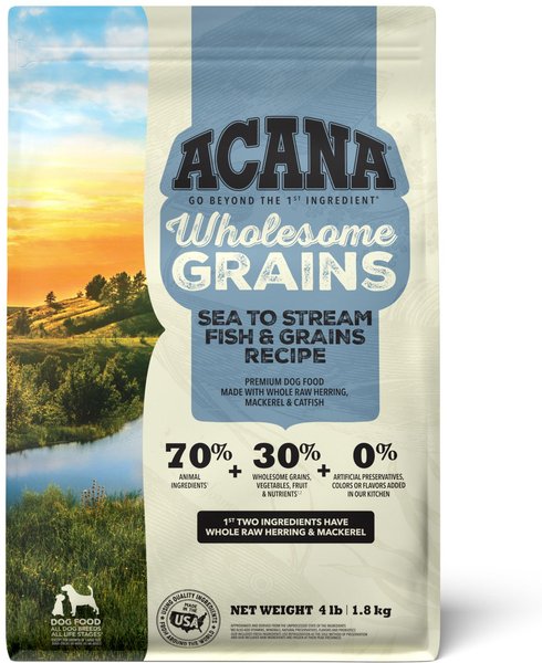 ACANA Sea to Stream Recipe + Wholesome Grains Gluten-Free Dry Dog Food, 4-lb bag slide 1 of 10