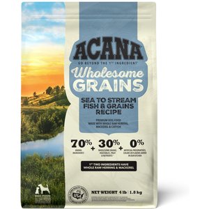 ACANA Sea to Stream Recipe + Wholesome Grains Gluten-Free Dry Dog Food, 4-lb bag