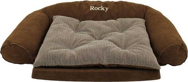 Carolina Pet Ortho Sleeper Comfort Personalized Sofa Dog Bed, Chocolate, Small slide 1 of 4