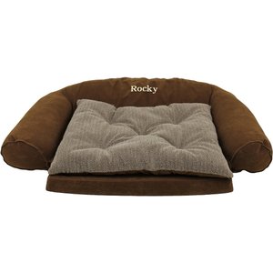 Carolina Pet Ortho Sleeper Comfort Personalized Sofa Dog Bed, Chocolate, Small