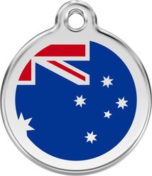 Red Dingo Australia Flag Stainless Steel Personalized Dog & Cat ID Tag, Large