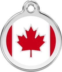 Red Dingo Canada Flag Stainless Steel Personalized Dog & Cat ID Tag, Small