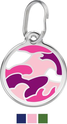 Red Dingo Camouflage Stainless Steel Personalized Dog & Cat ID Tag, slide 1 of 1