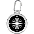 Red Dingo Compass Stainless Steel Personalized Dog & Cat ID Tag, Black, Medium