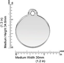 Red Dingo Compass Stainless Steel Personalized Dog & Cat ID Tag, Black, Medium slide 2 of 6