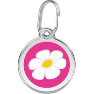 Red Dingo Daisy Stainless Steel Personalized Dog & Cat ID Tag