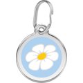 Red Dingo Daisy Stainless Steel Personalized Dog & Cat ID Tag, Light Blue, Medium