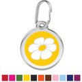 Red Dingo Daisy Stainless Steel Personalized Dog & Cat ID Tag, Yellow, Medium