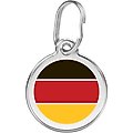 Red Dingo German Flag Stainless Steel Personalized Dog & Cat ID Tag, Medium