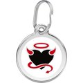Red Dingo Devil Heart Stainless Steel Personalized Dog & Cat ID Tag, Small