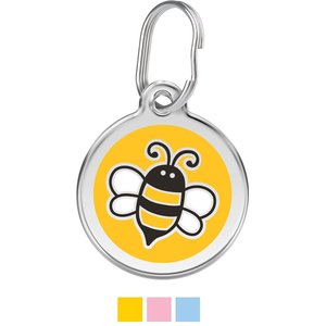 Red Dingo Bumble Bee Stainless Steel Personalized Dog & Cat ID Tag, Yellow, Large