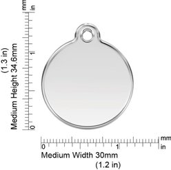 Red Dingo Spanish Flag Tag Stainless Steel Personalized Dog & Cat ID Tag, Medium slide 2 of 6