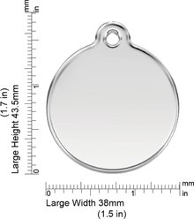 Red Dingo Spanish Flag Tag Stainless Steel Personalized Dog & Cat ID Tag, Large slide 2 of 6