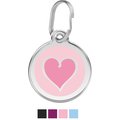 Red Dingo 2 Toned Heart Stainless Steel Personalized Dog & Cat ID Tag