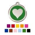 Red Dingo Heart Stainless Steel Personalized Dog & Cat ID Tag, Green, Small