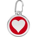 Red Dingo Heart Stainless Steel Personalized Dog & Cat ID Tag, Red, Small