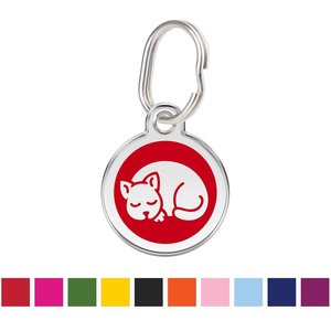 Red Dingo Kitten Personalized Stainless Steel Cat ID Tag, Small, Red