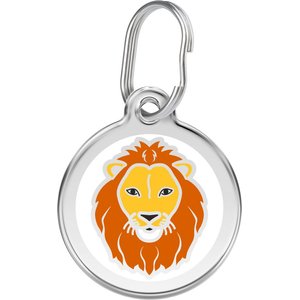 Red Dingo Lion Stainless Steel Personalized Dog & Cat ID Tag, Small
