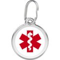 Red Dingo Medical Alert Stainless Steel Personalized Dog & Cat ID Tag, Medium