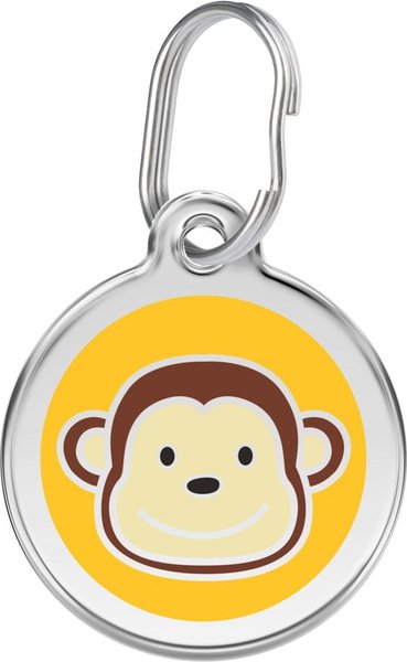 Red Dingo Monkey Stainless Steel Personalized Dog & Cat ID Tag, Small slide 1 of 8