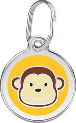 Red Dingo Monkey Stainless Steel Personalized Dog & Cat ID Tag, Large