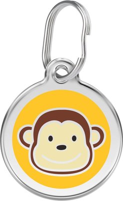 Red Dingo Monkey Stainless Steel Personalized Dog & Cat ID Tag, slide 1 of 1
