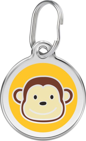 Red Dingo Monkey Stainless Steel Personalized Dog & Cat ID Tag, Large slide 1 of 8