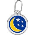 Red Dingo Moon & Stars Stainless Steel Personalized Dog & Cat ID Tag, Small