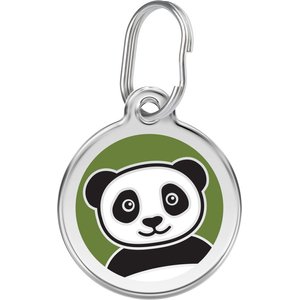 Red Dingo Panda Stainless Steel Personalized Dog & Cat ID Tag, Small