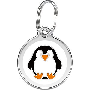 Red Dingo Penguin Stainless Steel Personalized Dog & Cat ID Tag, Small