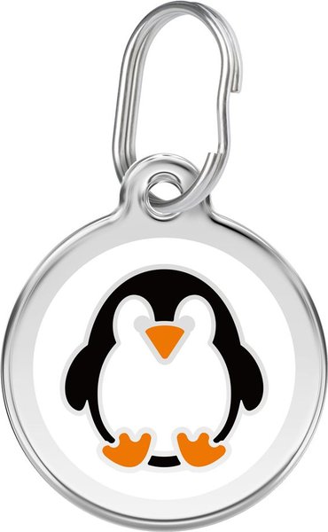 Red Dingo Penguin Stainless Steel Personalized Dog & Cat ID Tag