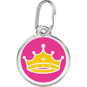 Red Dingo Queen's Crown Stainless Steel Personalized Dog & Cat ID Tag, Small