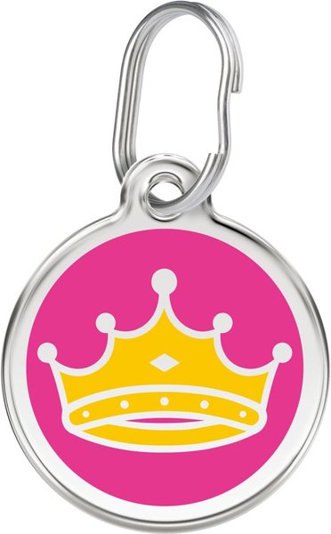Red Dingo Queen's Crown Stainless Steel Personalized Dog & Cat ID Tag, Medium slide 1 of 6