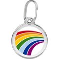 Red Dingo Rainbow Stainless Steel Personalized Dog & Cat ID Tag, Medium