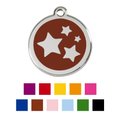 Red Dingo Star Stainless Steel Personalized Dog & Cat ID Tag, Brown, Small