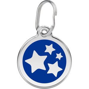 Red Dingo Star Stainless Steel Personalized Dog & Cat ID Tag, Blue, Small