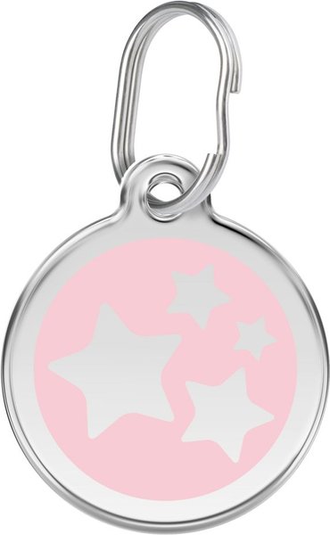 Red Dingo Star Stainless Steel Personalized Dog & Cat ID Tag, Pink, Medium slide 1 of 6