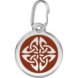 Red Dingo Tribal Arrows Stainless Steel Personalized Dog & Cat ID Tag, Brown, Medium